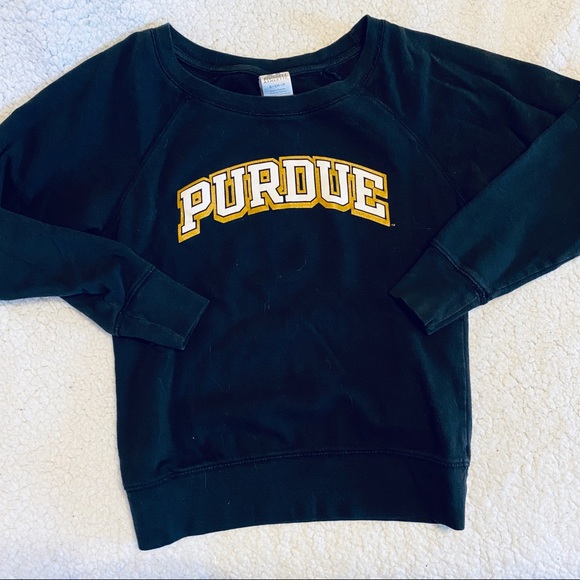 Tops - Purdue University Small Black Crew Neck Sweatshirt